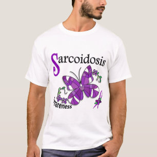 Camiseta Sarcoidosis de la mariposa 2 del vitral