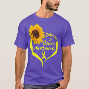 Camiseta Sarcoma Cáncer de conciencia Usa cinta amarilla Su