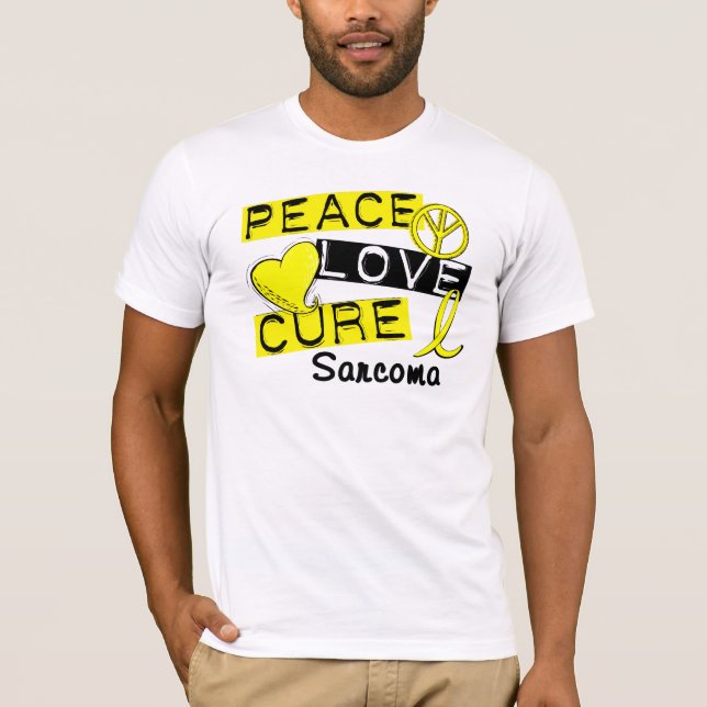 Camiseta Sarcoma de la curación del amor de la paz (Anverso)