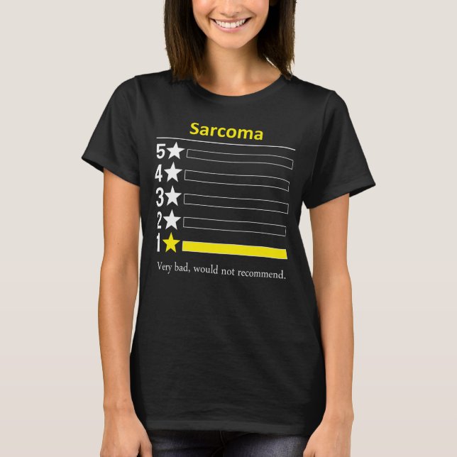 Camiseta Sarcoma Muy mal, no recomendaría (Anverso)