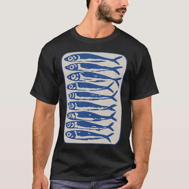 Camiseta Sardinas Azules (Anverso)