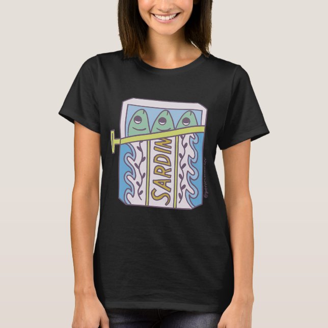 Camiseta Sardinas azules (Anverso)