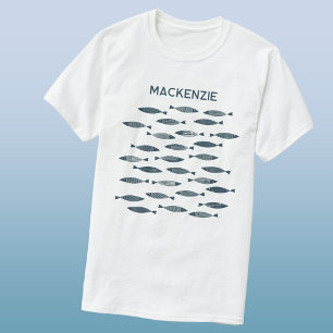 Camiseta Sardinas Divertidas Personalizadas Costeras