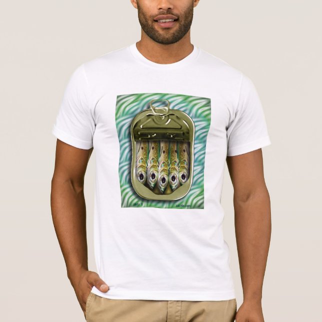 Camiseta sardinas en el mar (Anverso)
