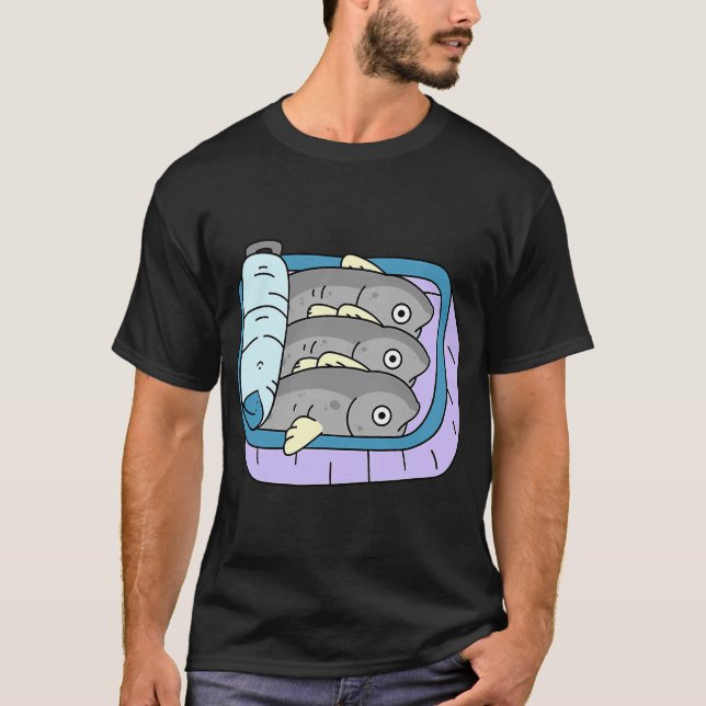 Camiseta sardinas en lata (Anverso)