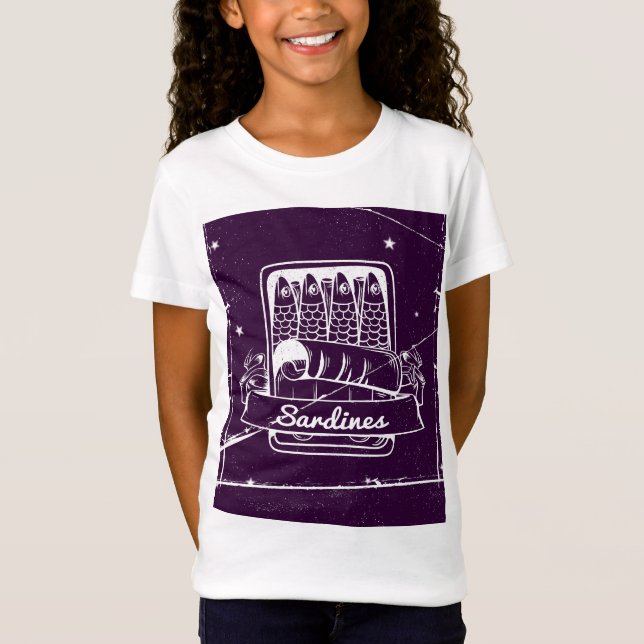 Camiseta Sardinas en lata con problemas (Anverso)
