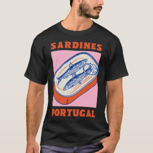 Camiseta Sardinas en lata retro – Arte alimentario de Portu