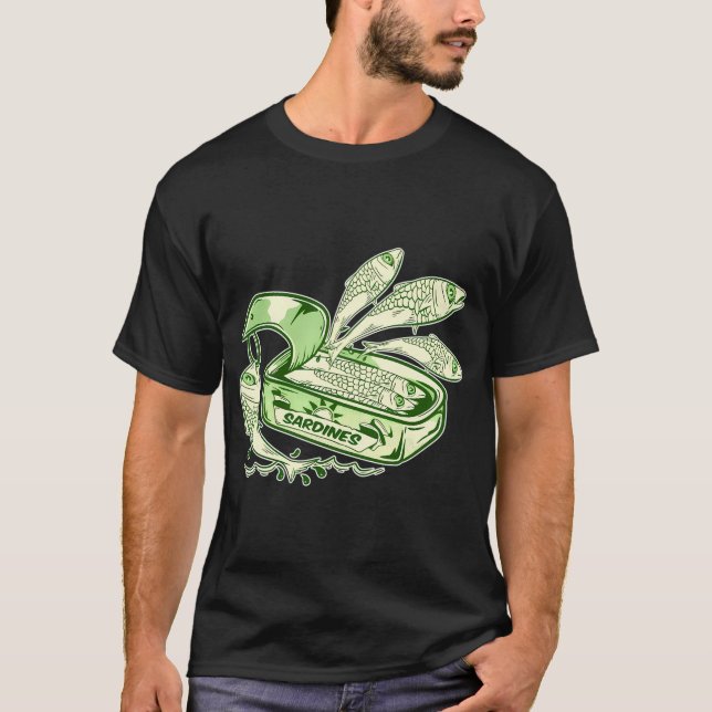 Camiseta Sardinas escapando de la lata (Anverso)