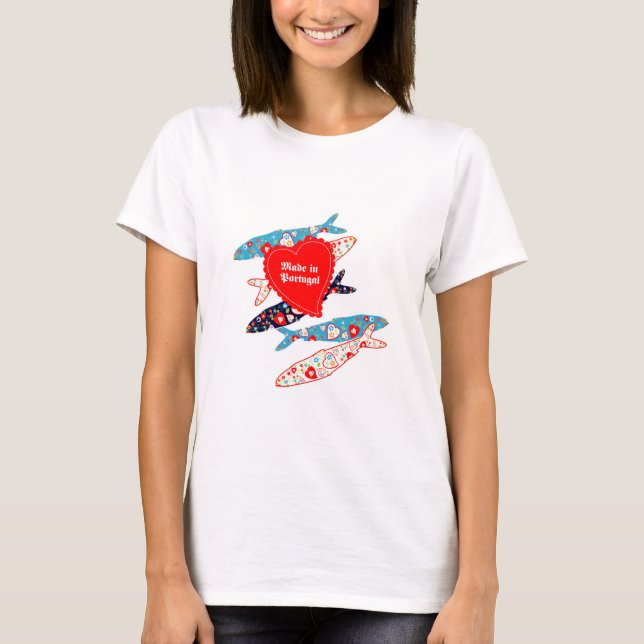 Camiseta Sardinas fabricadas en Portugal (Anverso)