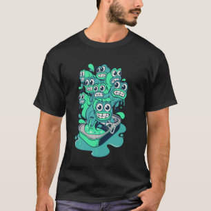 Camiseta Sardinas Fantasmales Divertidas Pegatina De Latas
