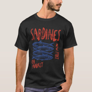 Camiseta Sardinas Pescado Enlatado Hombres mujeres del merc