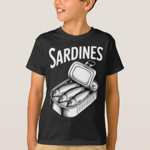 Camiseta Sardinas pescado enlatado sibarita retro amante de