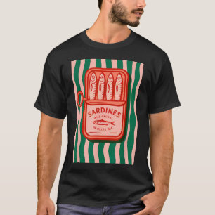Camiseta Sardinas Pescado Enlatado Verano Retro