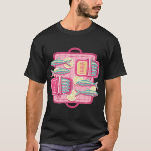 Camiseta Sardinas Retro Adorables con Rodajas de Limón. Vin