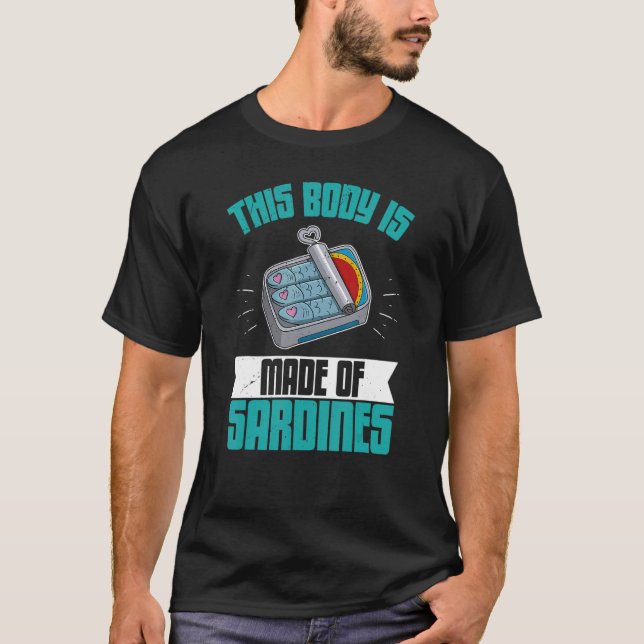 Camiseta Sardine anchovies fish dishes canned fish cuisine  (Anverso)