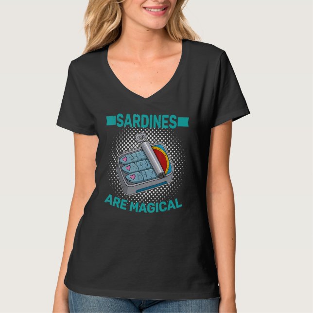 Camiseta Sardine anchovies fish dishes canned fish cuisine  (Anverso)