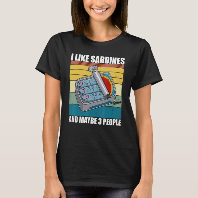 Camiseta Sardine anchovies fish dishes canned fish cuisine  (Anverso)