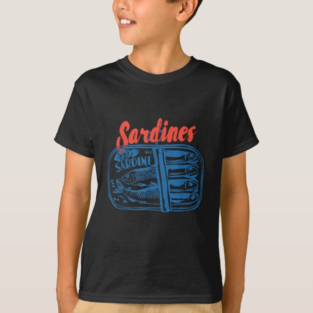 Camiseta Sardines Tinned Fish Retro Graphic For Men Women  (Anverso)