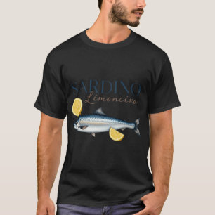 Camiseta Sardino Limoncino Arte de Sardina Vintage — Retro