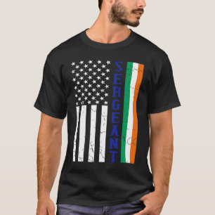Camiseta Sargento de policía irlandés American USA Flag