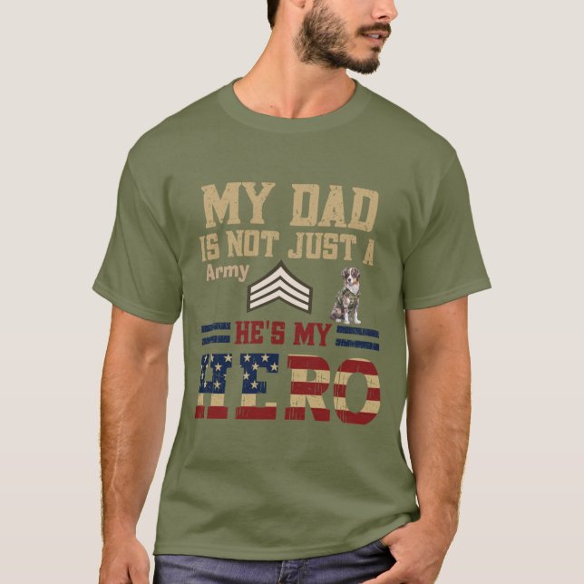 Camiseta Sargento del Ejército Pastor Australiano (Anverso)