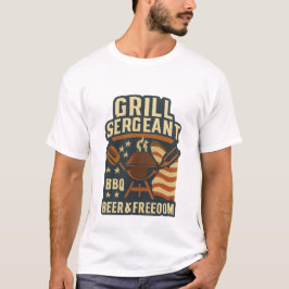 Camiseta Sargento Grill - BBQ, Cerveza y Libertad