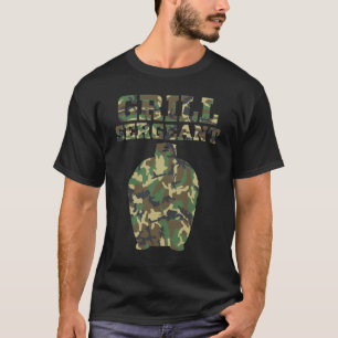 Camiseta Sargento Grill Camo Kamado BBQ Gift Ejército
