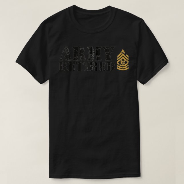 Camiseta Sargento mayor de mando del ejército (CSM) Zip ret (Diseño del anverso)