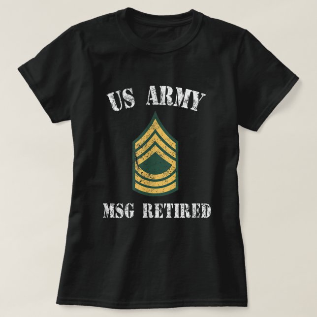 Camiseta Sargento mayor militar retirado (Diseño del anverso)