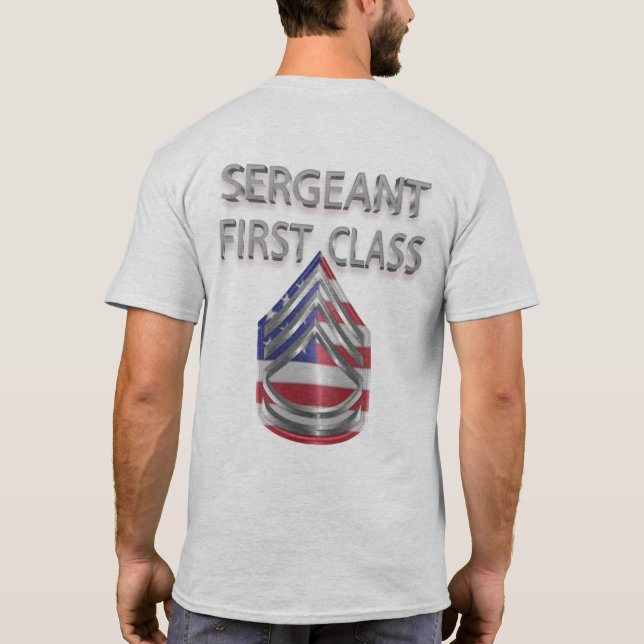 Camiseta Sargento Personalizado de primera clase (Reverso)