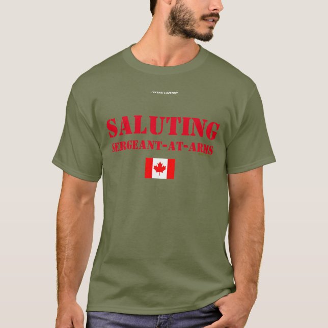 CAMISETA SARGENTO QUE SALUDA EN LOS BRAZOS (Anverso)