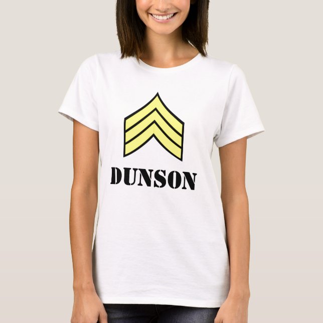Camiseta Sargento Stripes Dunson (señoras) (Anverso)