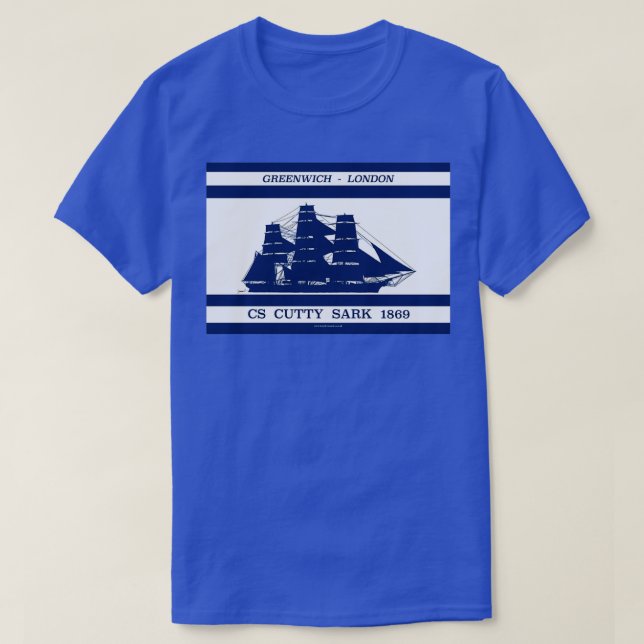 Camiseta Sark mezquino en blanco azul 2 (Diseño del anverso)