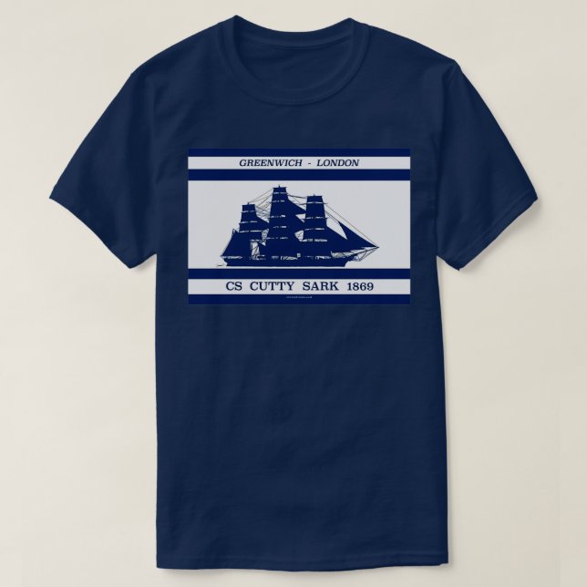 Camiseta Sark mezquino en blanco azul 3 (Diseño del anverso)