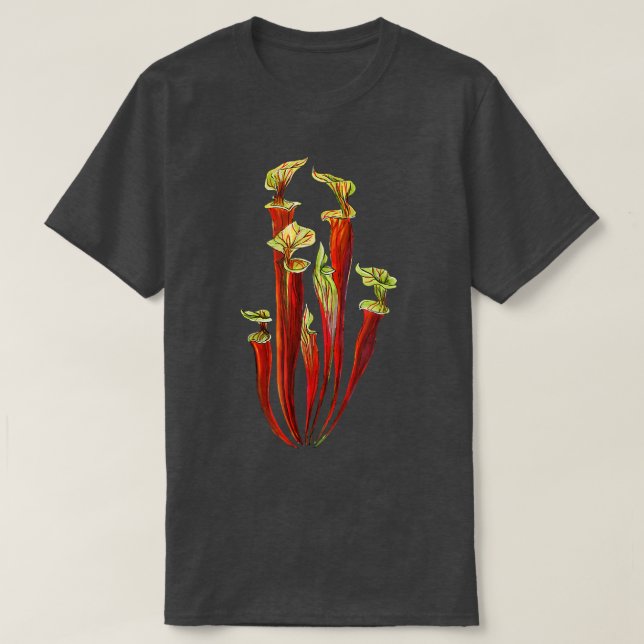 Camiseta Sarracenia Carnivorous Planta (Diseño del anverso)