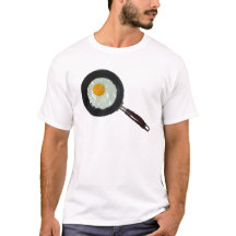 Sartén con el lado soleado encima del huevo