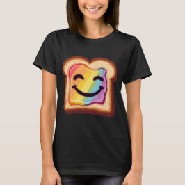 Camiseta Sartén de brindis sonriente LGBTQ coronada con vib