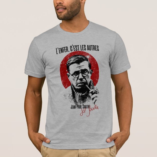 Camiseta Sartre l'enfer c'est les autres Hell Is Other Peop (Anverso)