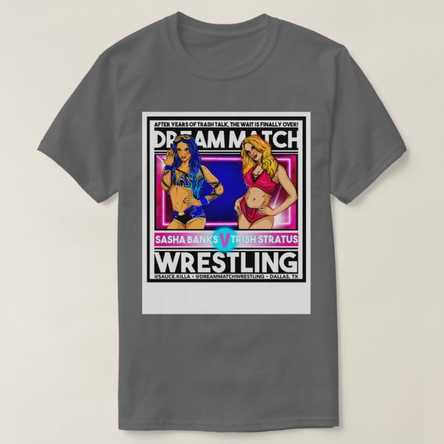 Camiseta Sasha Banks vs Trish Stratus (Diseño del anverso)