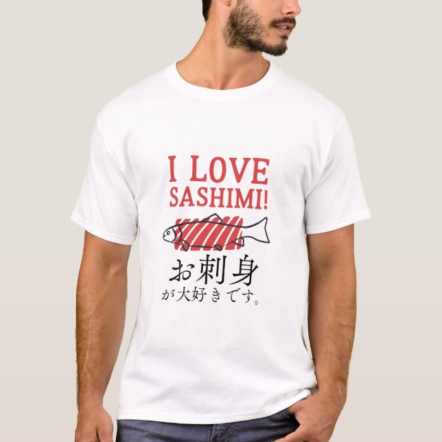 Camiseta Sashimi FIsh Minimal Foodie (Anverso)