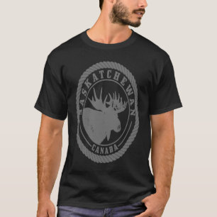Camiseta Saskatchewan Canada Moose Vintage Nature Ca