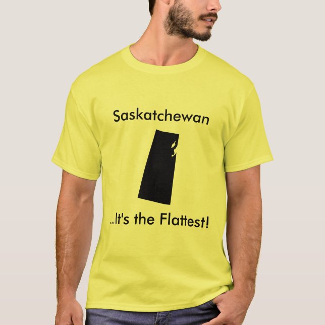 Camiseta Saskatchewan. ¡Es el más plano! (Anverso)