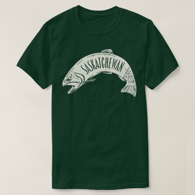 Camiseta Saskatchewan Fish Wordmark Tan (Diseño del anverso)