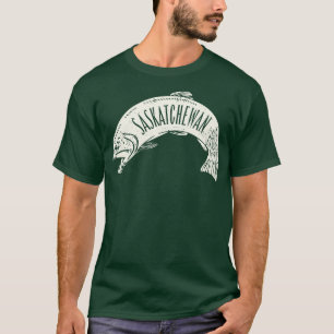 Camiseta Saskatchewan Fish Wordmark Tan