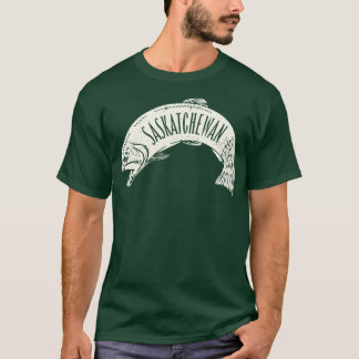Camiseta Saskatchewan Fish Wordmark Tan