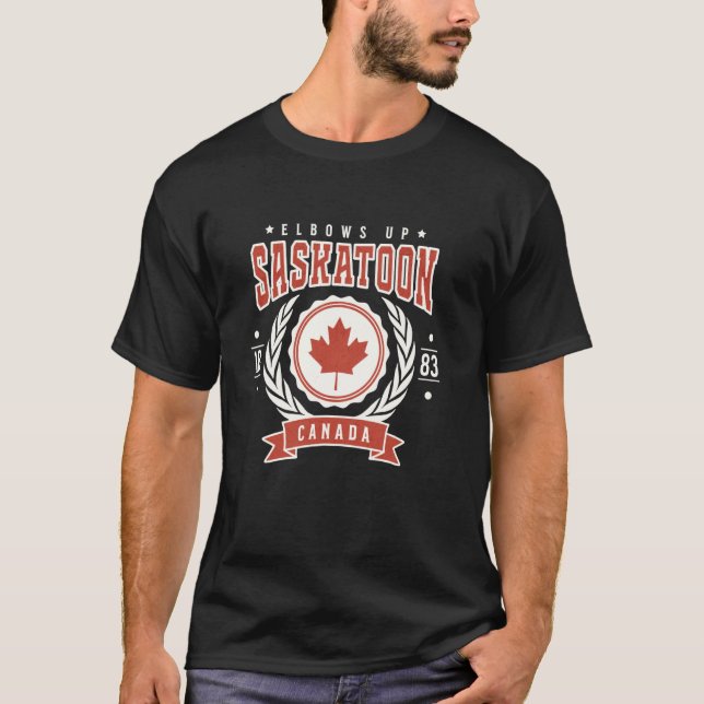 Camiseta Saskatoon Día de Canadá Codos Arriba Orgullo Canad (Anverso)