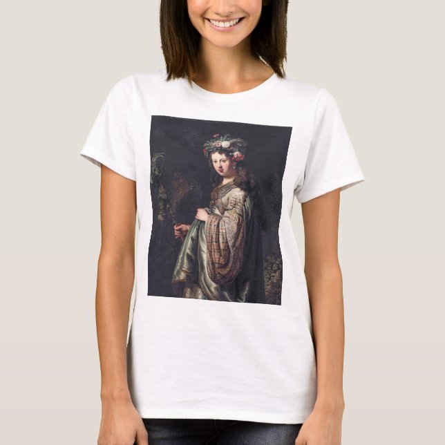 Camiseta Saskia van Uylenburgh as Flora, Rembrandt, 1634 (Anverso)
