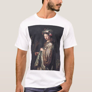 Camiseta Saskia van Uylenburgh as Flora, Rembrandt, 1634