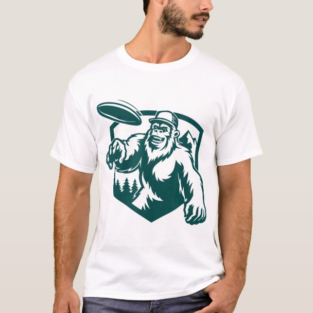Camiseta Sasquatch Disc Golf Disco de Golf al Aire Libre Dg (Anverso)