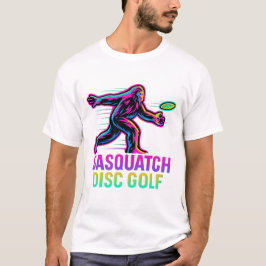 Camiseta Sasquatch Divertido de Golf de Disco Neon Retro - 